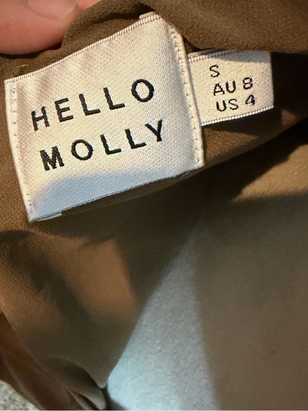 Hello Molly Chocolate Brown Satin Slip Midi Dress - Picture 8 of 8